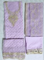 Sadabahar  Pakistani luxury organza dress 🤩🤩 Light Purple💜💜💜 colour😍 - Image 3