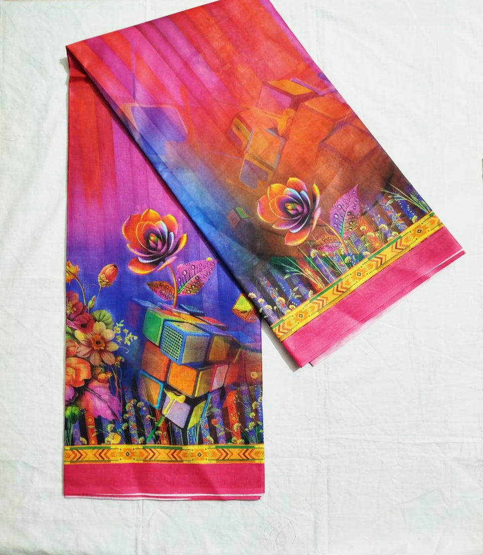 5. Mithai digital cotton print sharee - Image 1