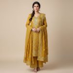 Arabian Laser cut Jorjet Four piece Party Dress