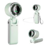 Portable Handheld Turbo Fan, 5 Gear Wind, Battery Operated, Up to 12 Working Hours, Hand Fan with Air Turbo Tech
