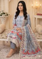 Premium Quality Pure Cotton Laser Cut Three Piece (Multicolors) - Image 2