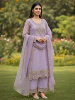 Sadabahar  Pakistani luxury organza dress 🤩🤩 Light Purple💜💜💜 colour😍