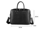 Premium Black Leather Laptop Bag – Professional Business Briefcase for Men - Image 3