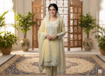 Indian Unstitched Original Jorjet/Georgette Embroidery Work Shalwar Kameez Three Piece (Light Color)